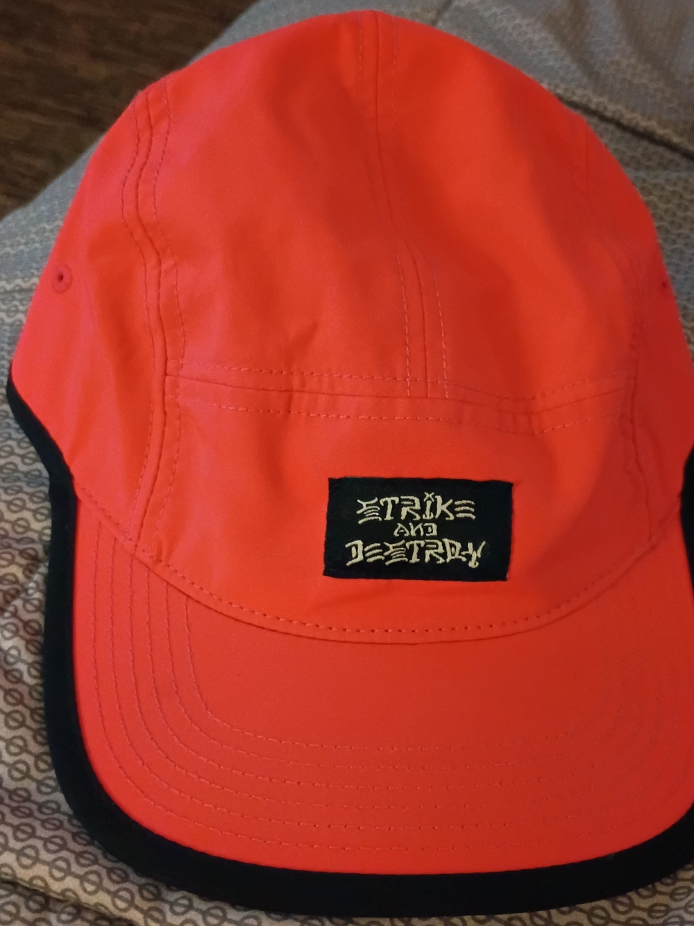 Nike SB Strike and Destroy Neon Orange Cap with Black Trim